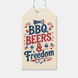 BBQ, Beers & Freedom – Retro 4th of July Vibes Geschenkanhänger