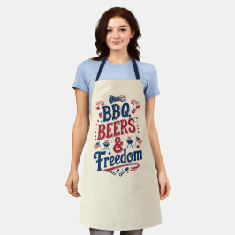 BBQ, Beers & Freedom – Retro 4th of July Vibes Schürze