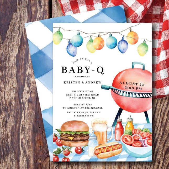 BBQ Bliss Boys Baby shower Invitation (Créateur téléchargé)