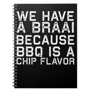 BBQ   Braai Funny South Africa Family GRILLEN Gift Notizblock