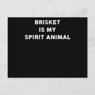 BBQ   Brisket ist mein Spirit Animal GRILLEN Gesch Feiertagspostkarte