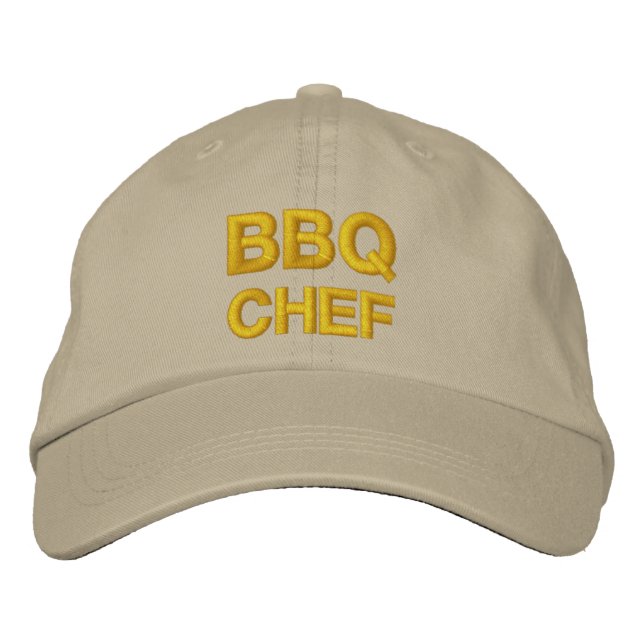 BBQ CHEF Mütze Bestickte Kappe (Vorderseite)