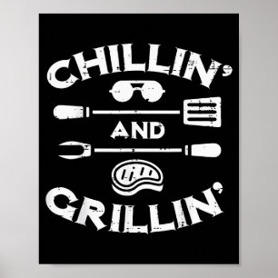 Bbq Chillen Und Grillen Barbecue T Männer Frauen K Poster