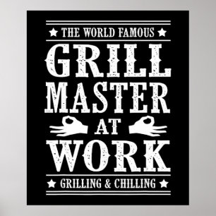 BBQ-Enthusiasten   Der weltberühmte Grillmeister i Poster