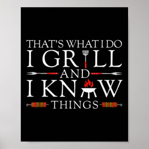 BBQ-Essensliebhaber Das ist was ich tue Ich grille Poster