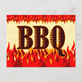 BBQ Flames Western Flames personnalisée Invitation