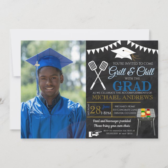 BBQ Graduation Invitation (Devant)