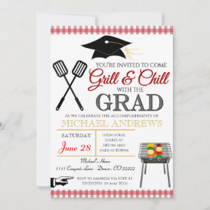 BBQ Graduation Invitation