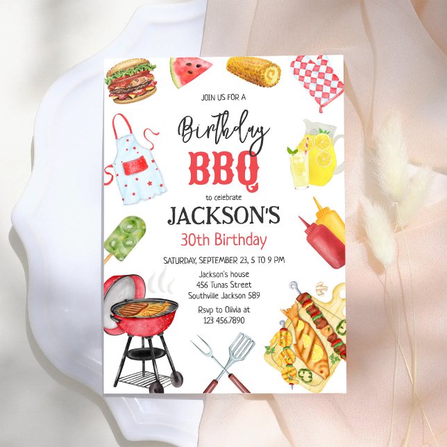 BBQ Grill Garten Geburtstagsfeier  Einladung (Von Creator hochgeladen)