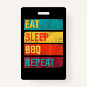 BBQ Grill Grillgeschenk essen Schlaf GRILLEN Ausweis