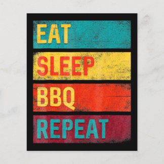 BBQ | Grill Grillgeschenk essen Schlaf GRILLEN Flyer