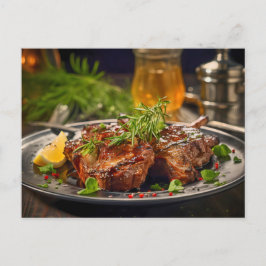 BBQ Grilled Rosemary Lamb Postkarte