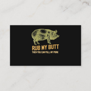 BBQ GRILLEN Grill Pig Funny Pork Id rauchen, das Visitenkarte