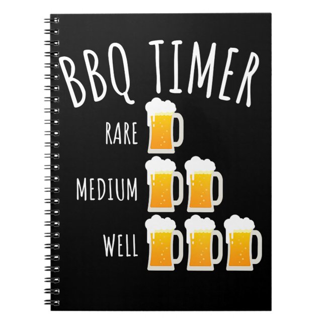 BBQ | GRILLEN Timer Beer Drink Funny Grilling Notizblock (Vorderseite)
