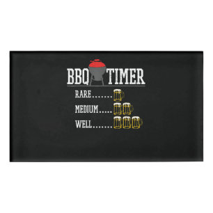 BBQ GRILLEN Timer Funny Beer Steak Grill Grill Namenschild