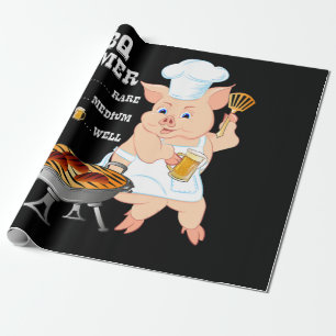 BBQ GRILLEN Timer Pig Grill Barbecue Beer Lover Geschenkpapier