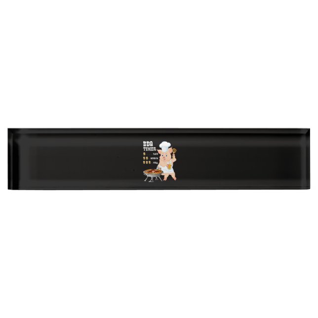 BBQ | GRILLEN Timer Pig Grill Barbecue Beer Lover  Namensplakette (Vorderseite)