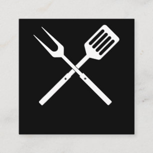 BBQ   GRILLEN Utensils novelty GRILLEN Grill Tools Quadratische Visitenkarte