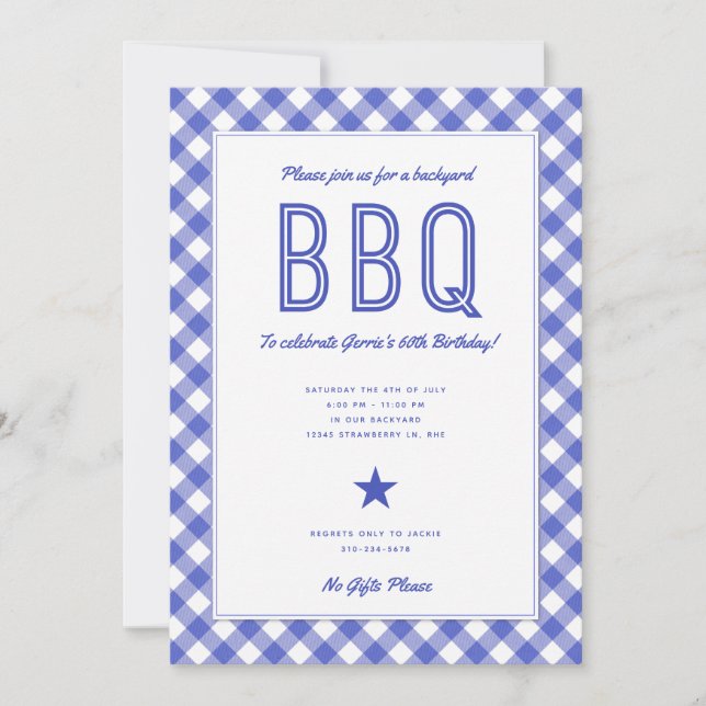 BBQ jardin | Invitation Barbecue Party (Devant)