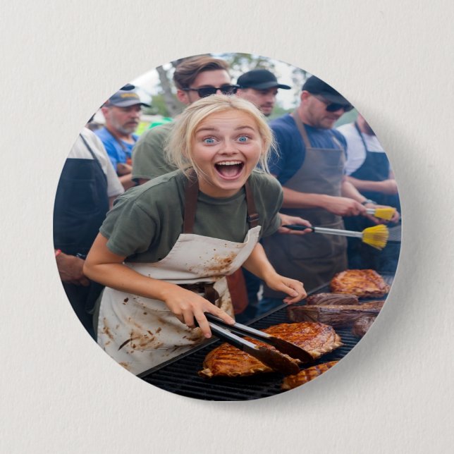 BBQ-Kochwettbewerb-Foto anpassen Button (Vorderseite)