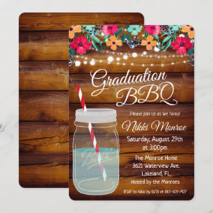 BBQ Mason Jar Invitation
