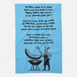BBQ Master’s Humorous Poem Geschirrtuch