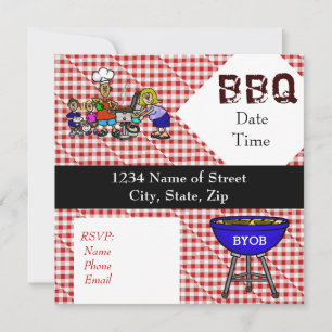 BBQ ou Barbeque Fun Party Invitation Personnaliser