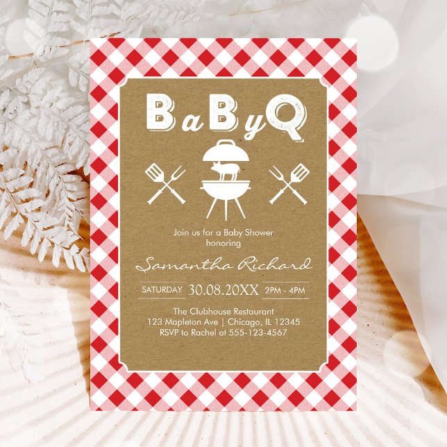 BBQ Party Baby Shower Invitation Einladung (Von Creator hochgeladen)