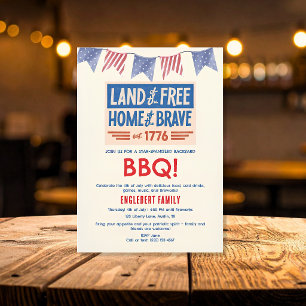 BBQ-Party Patriotisch Amerikanisch 4. Juli Einladung