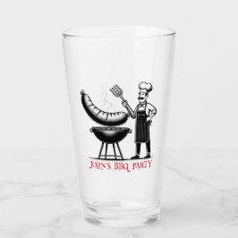 BBQ Party Personalized Chef Glas
