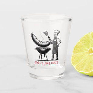 BBQ Party Personalized Chef Schnapsglas