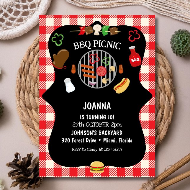 BBQ-Picknick-Geburtstagsfeier Einladung (Von Creator hochgeladen)