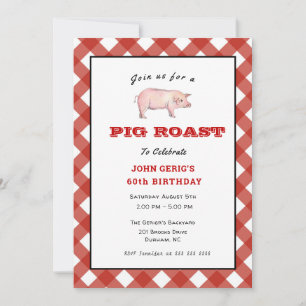 BBQ Pig Roast fête d'anniversaire Invitation