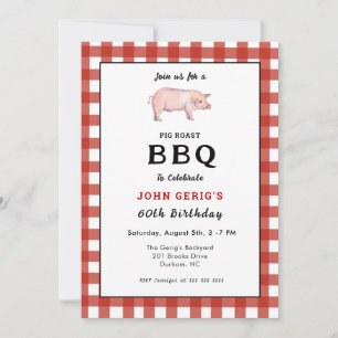 BBQ Pig Roast fête d'anniversaire Invitation
