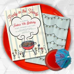 BBQ-Rauch-Grill-Party im Yardy Einladung