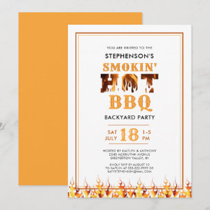 BBQ-Raucher Hinterhof Sommerparty Einladung