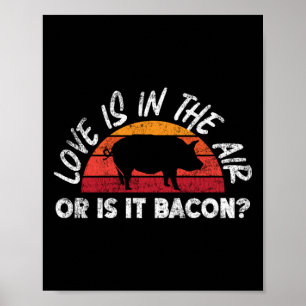 BBQ-Räucherer-Liebe liegt in der Luft oder ist es Poster