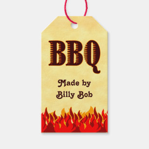 BBQ Red Flames personnalisées Canning ou étiquette