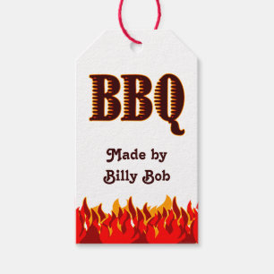 BBQ Red Flames personnalisées Canning ou étiquette