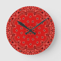 BBQ Red Paisley Western Bandana Scarf Print