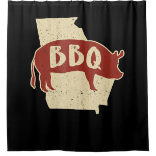 BBQ-Sauce Grillmeister Geschenk für Metzger Duschvorhang