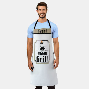 BBQ-Vater Apron mit individuellem Grill-Spruch - P Schürze