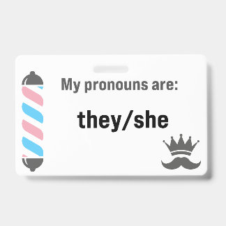 BBS Pronouns Sie/sie Ausweis