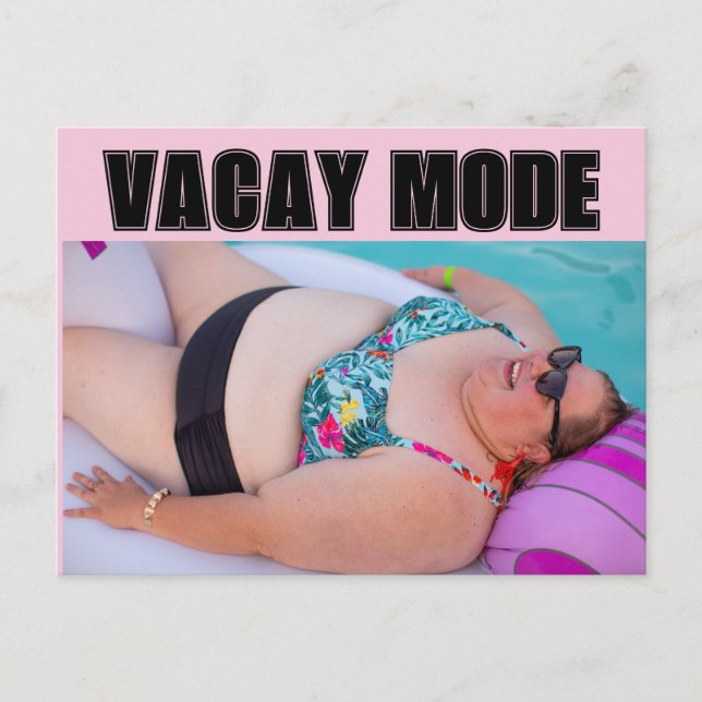 BBW BEACH BIG BATHING BEAUTY VACAY MODE Cartes pos (Devant)