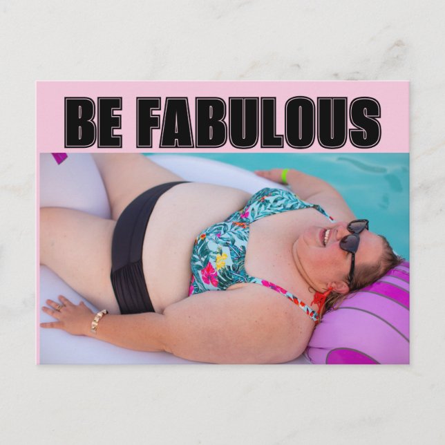 BBW BEACH GROSSE BADESCHÖNHEIT SEIN SCHÖNE Postkar Postkarte (Vorderseite)