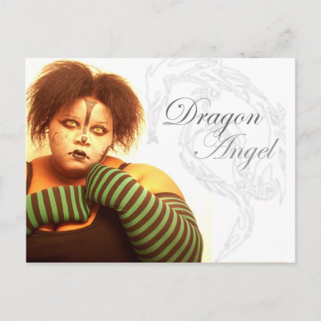 BBW Dragon Angel Postkarte (Vorderseite)