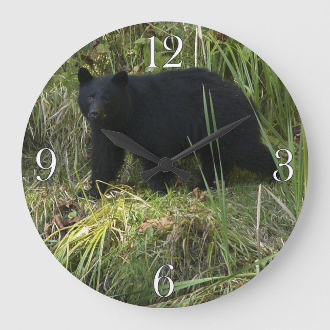 BC Black Bar & Wilderness Foto Art & & & Art Große Wanduhr (Vorderseite)