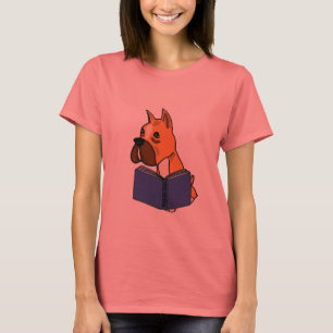 BC- Boxer-Hund, der ein Buch-Shirt liest T-Shirt