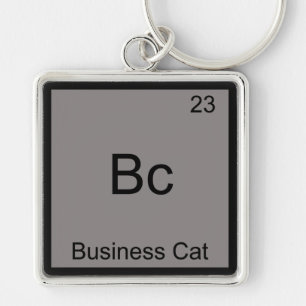 Bc - Business Cat Lustiges Chemie-Element-Symbol Schlüsselanhänger