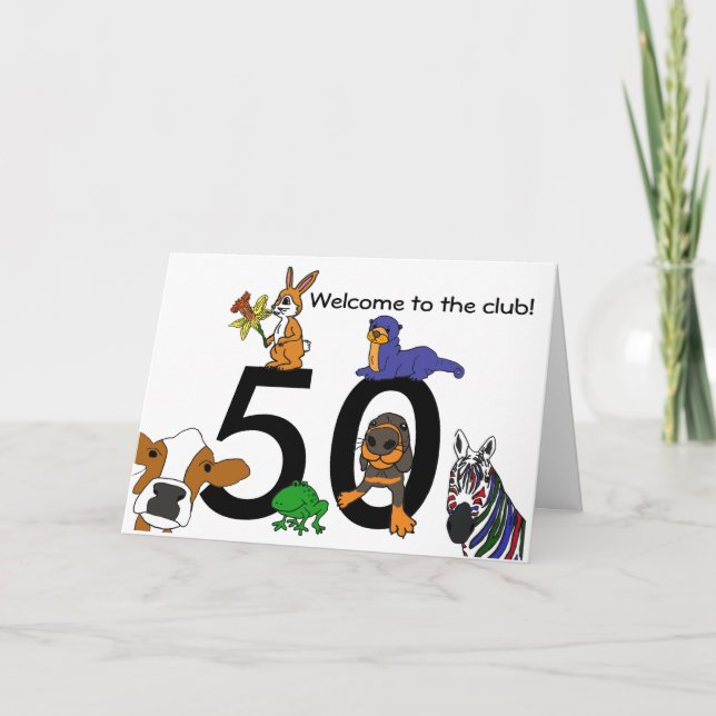 BC- Carte d'anniversaire 50e mignonne (Devant)
